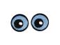 Preview: Bügelbild Applikation Augen 32mm weiß braun grün blau 1Stk.